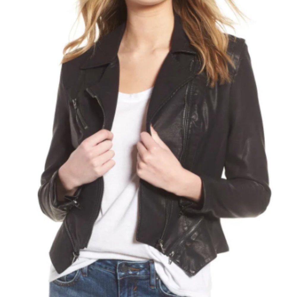 BLANKNYC Faux Leather Moto Jacket